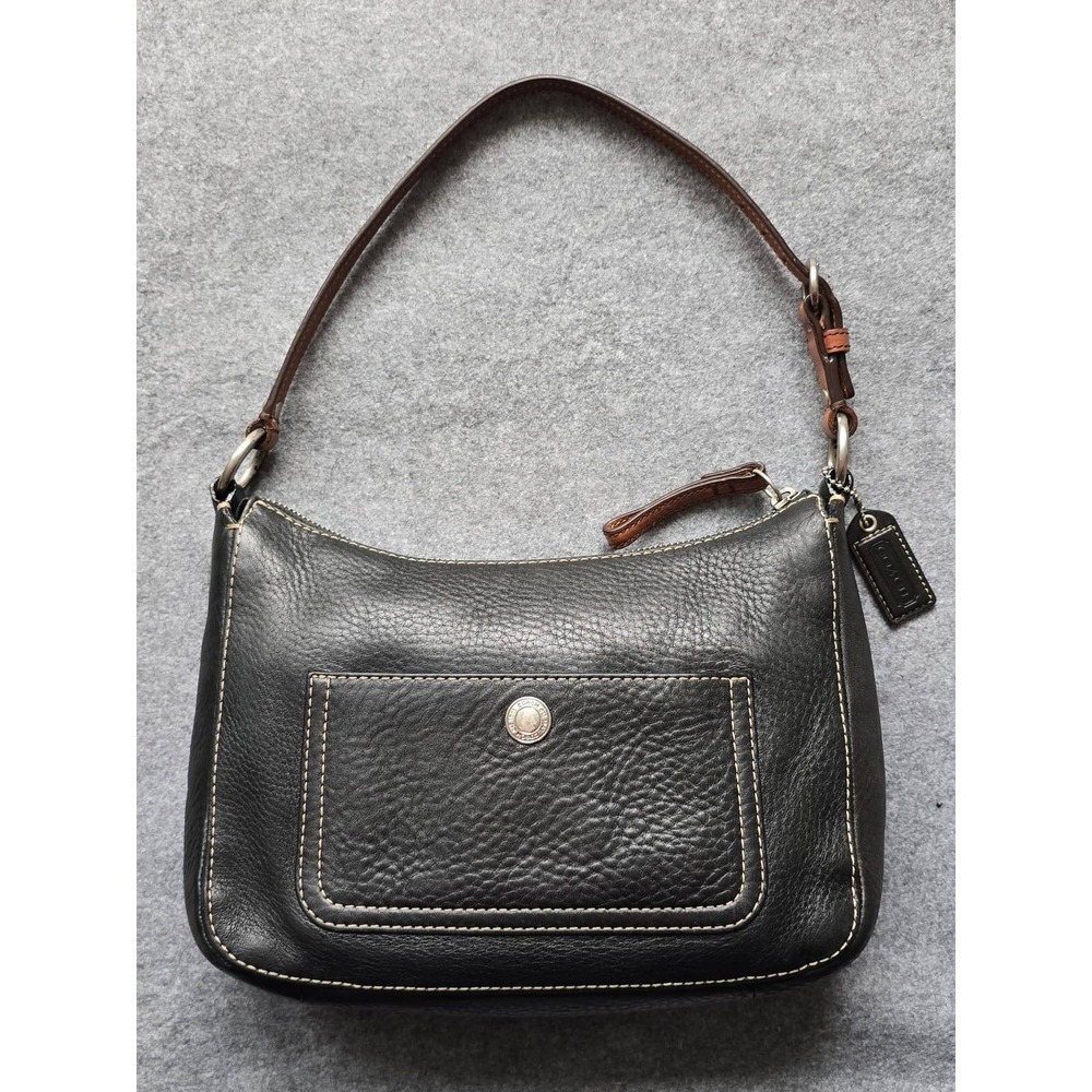 Vintage Coach Y2K Chelsea Black Pebbled Leather Hobo F10890 Shoulder Bag VGUC